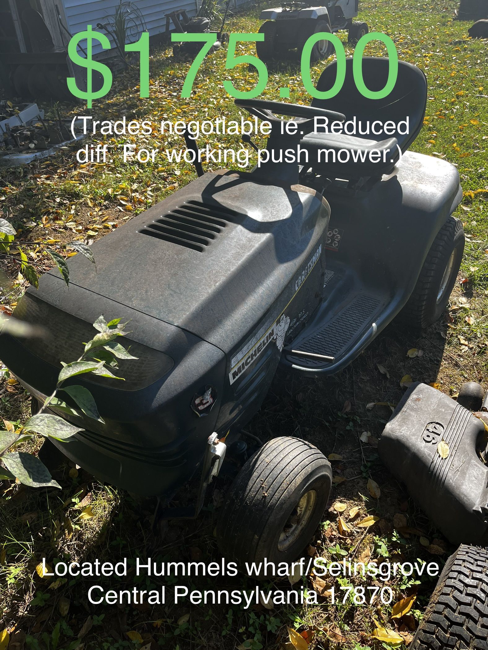 Craftsman 19 1/2 HP Riding Mower (Deck Not Incl.)