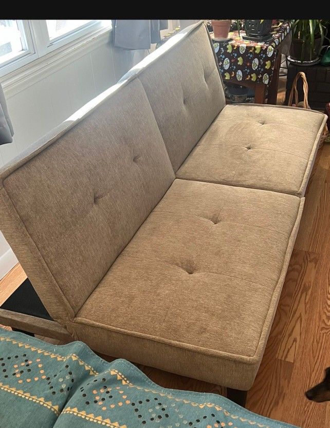 sage green futon comes with serta twinxl mattress