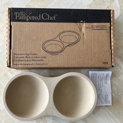 Pampered Chef Stone Double Egg Cooker