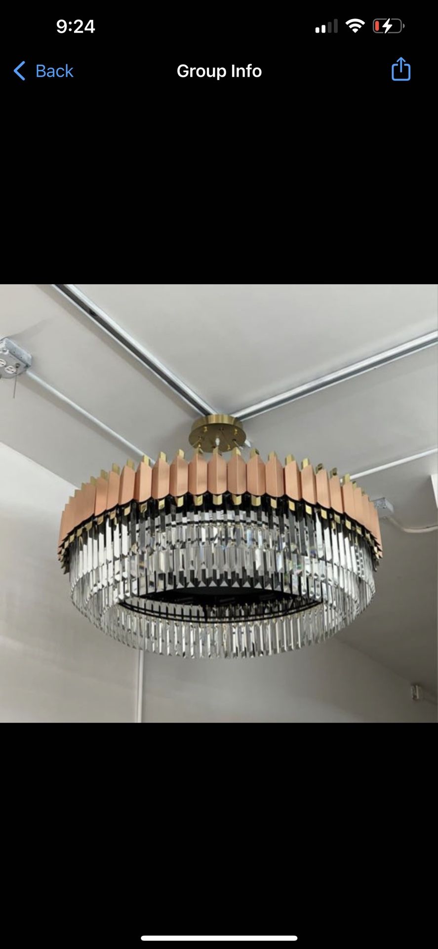  Install crystal chandelier available in two colors , And  different sizes 
