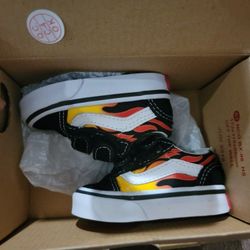 Old Skool Vans Flames - Toddler Sz. 2