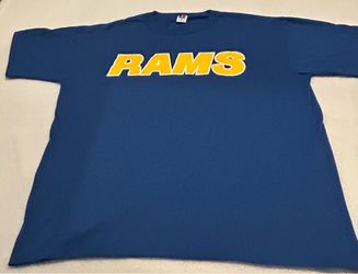 Rams Graphic T-Shirt Blue Yellow Size XL
