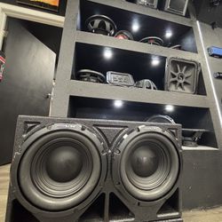 BRAND NEW 10” Alpine Subwoofers In Rhino Lined Box
