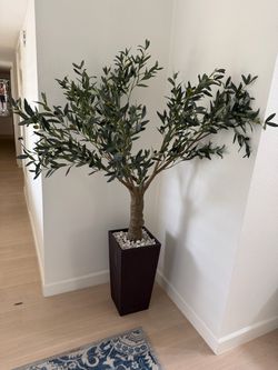 Large Artificial Olive Tree with Planter
