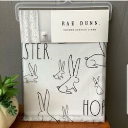 Rae Dunn Shower Curtain Liner HOPPYE EASTER 72"x72"