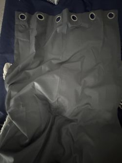 Black out gray curtains, four of them perfect condition