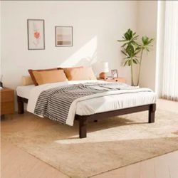 $125!! 🌿 FlexiSpot Kana Japanese Joinery Full Platform Bed – Solid Wood – Walnut – Designer Japandi Style 🌿