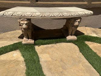 🌿 Beautiful Ornate Outdoor Stone Benches – Set of 3