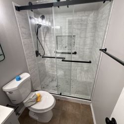 Shower Doors 3/8 Tempered Glass With Delivery Included 