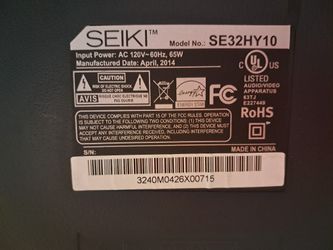 Seiki 32 In Tv W Remote