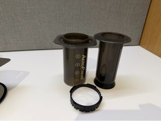 Aero press (used) and pour over drip coffee maker (like new)