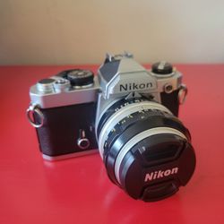 Nikon FM Camera with Nikkor-S Auto 1:1.4 Lens