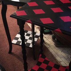 Alice in Wonderland accent tables homemade and original