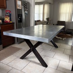 Zinc Dining Table – Industrial Modern