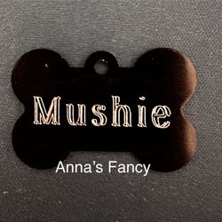 Pet Tag Dog Bone Cat Pet Tags Charm Tag Custom ID Free Deep Double Sided Diamond Engraved Multiple