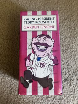 Racing President Teddy Roosevelt Garden Gnome 