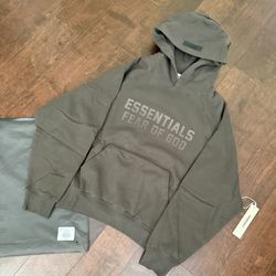 Fear of God Essentials Off Black Hoodie - 100% Authentic ✅
