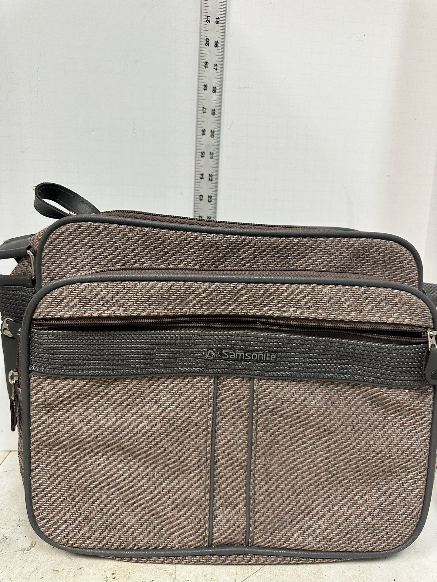 Vintage SAMSONITE Silhouette 4 Carryon Casual Travel Overnight Bag 1987 Tweed#P