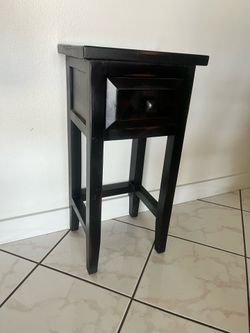 25" Tall side table with drawer 12" wide