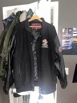 Baltimore Ravens Vintage Leather Jacket Super Bowl XXXV Jeff Hamilton Pro Sport