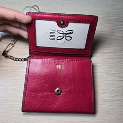 Hobo Red Leather Bifold Wallet