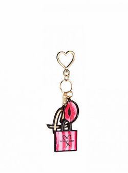 Victoria’s Secret XO Kiss Heart Shopping Bag Charms Keychain Purse Fob