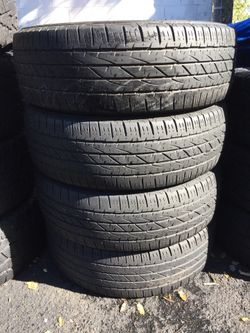235/70/16 firestone set of used tires in great condition 60-70% tread 175$ for 4 . Installation and balance available, wheel alignment available, roa