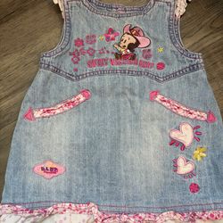 Vintage Baby Popeyes & Friends Denim Dress💓 12Months