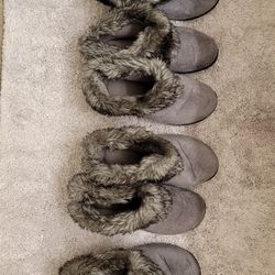4 PAIRS Of Isotoner Bootie Slippers. 35 For All
