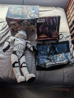 Disney Star Wars Collectible Package Stormtrooper Star Wars Trivia Game Star Wars Tote Bag And Large Star Storage Wars Box