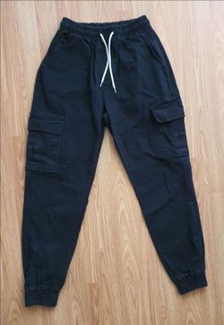 WAVE Black Cargo Jogger Pants (Tag M - Fits like S)