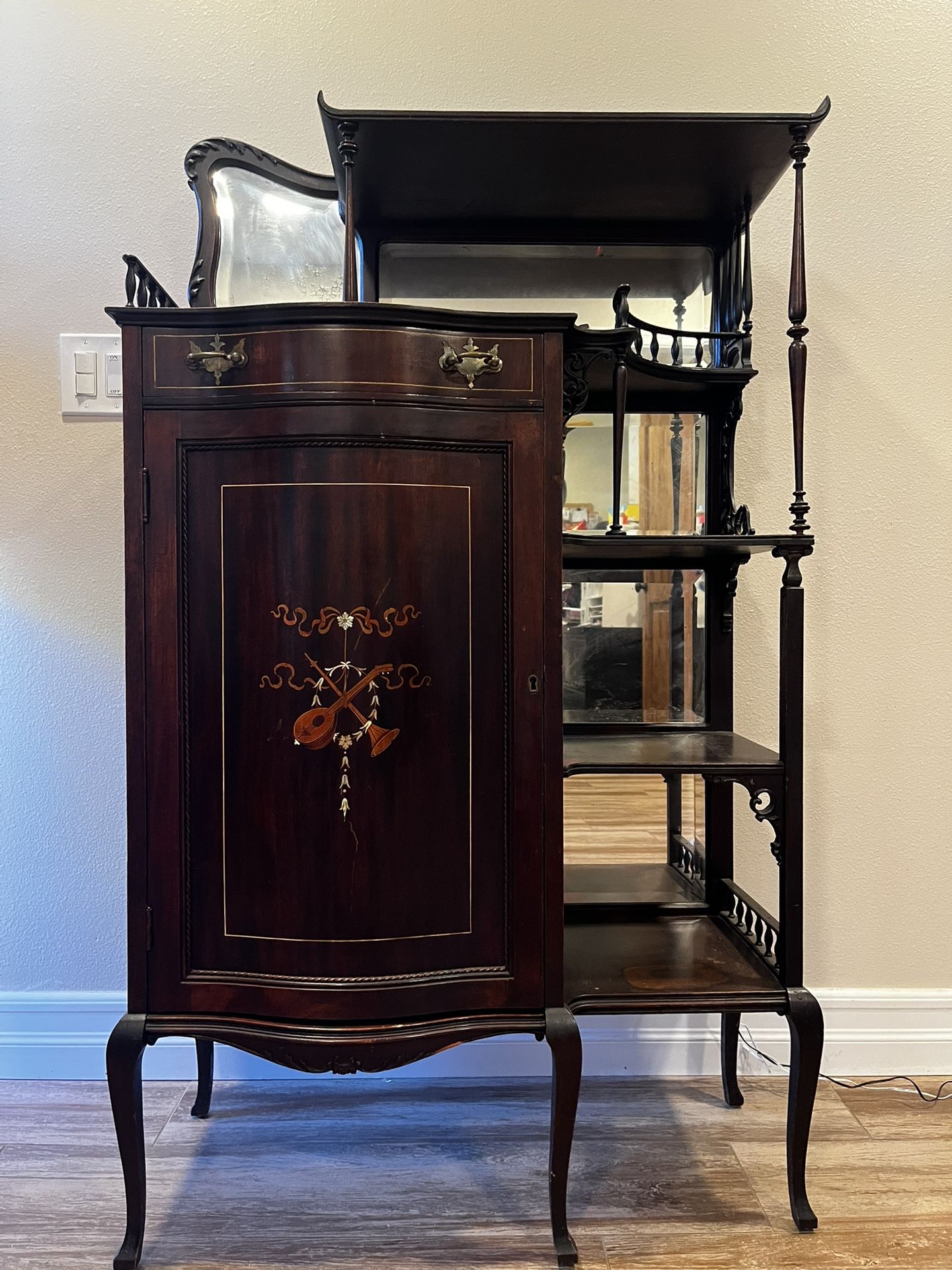 Vintage Music Cabinet Antique