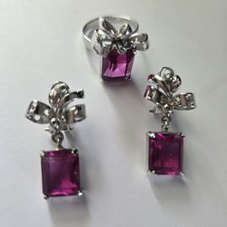 Anillo Aretes De Plata 925