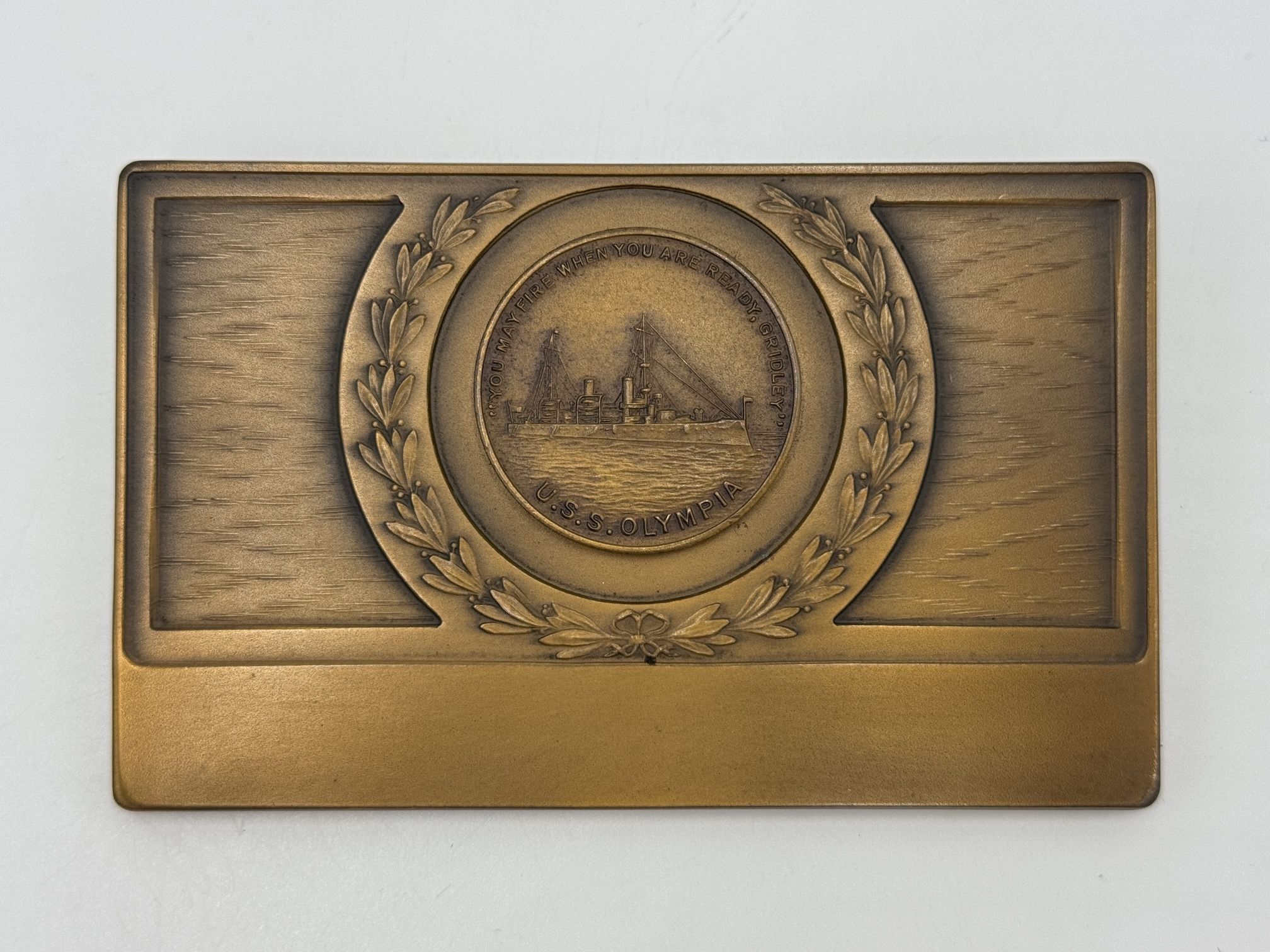 USS Olympia Coin Bronze Paperweight