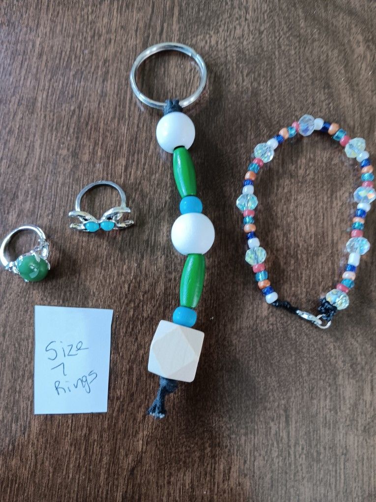 Bracelet And Keychain Rings 