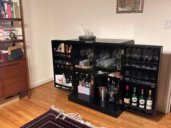 Modern Expandable Bar Cabinet / Home Bar Console
