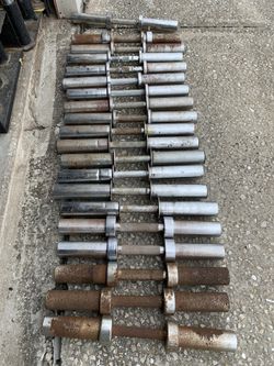 Olympic Weight Plate Loaded Dumbbell Handles- $25 singles, Pairs $50-70