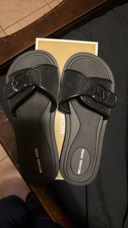 Mk black sandals size 7