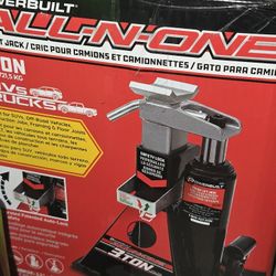 Powerbuilt 3 Ton Bottle Jack With Stand Built In Open Box New Unused