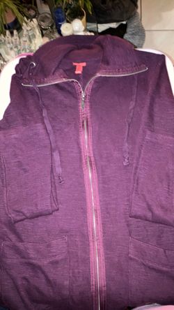 Purple Full-Zip Hoodie Sweatshirt