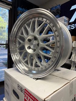 18x8.5 Aodhan AH02 5x100 +35 Silver Machined Lip 18" Wheels Rims Set 4