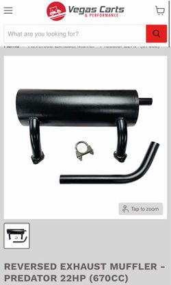 REVERSED EXHAUST MUFFLER - PREDATOR 22HP (670CC)
