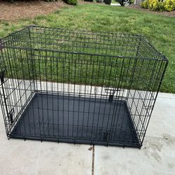 Large Dog Crate with 2 doors  30” tall x 42” long x 28”