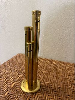 Vintage Mid Century Brass Gold Tone Metal Coin Counter Organizer Home Decor