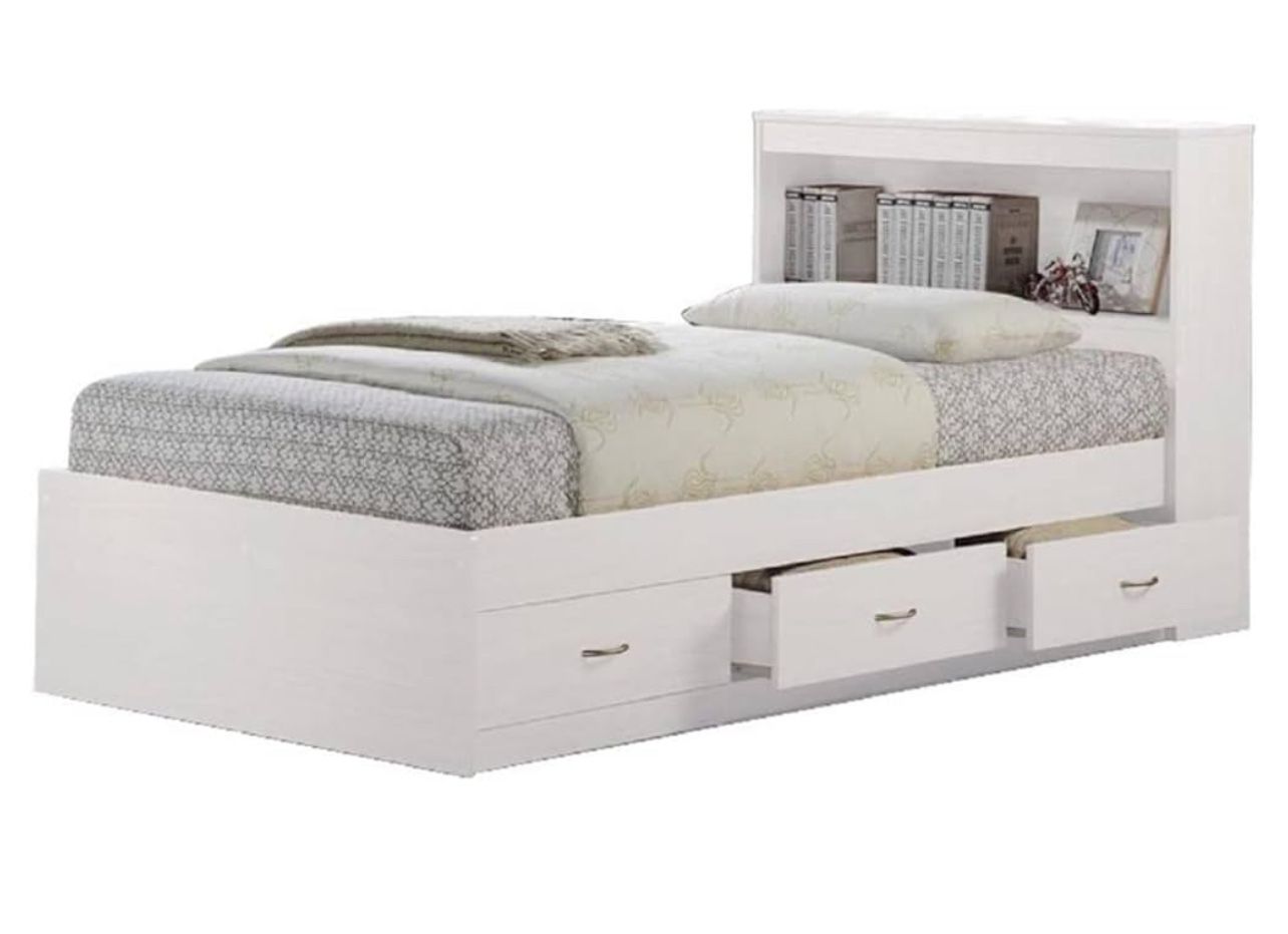 Twin Size Wood Platform Bed (2 Beds)