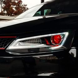VLAND For 2011-2018 VW Jetta MK6 Headlights w/Red Eye&Sequential
