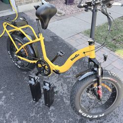 Ride Scoozy VeeGo 750 Fat Tire Electric Bike W/Two Batteries