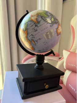 Desk Globe with Storage Drawer