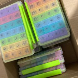 Colorful 7-Day, 4-Times-a-Day Pill Organizer