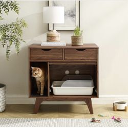 Render Cat Cabinet - Walnut
